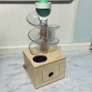 Lovevery Wood Slide & Seek Ball Run With 2 Balls